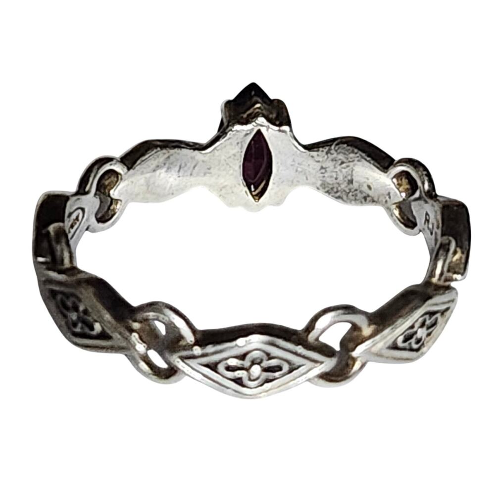 R.J. Graziano for Avon Genuine Garnet 925 Sterling Silver Ring Sz 11 - Picture 4 of 5